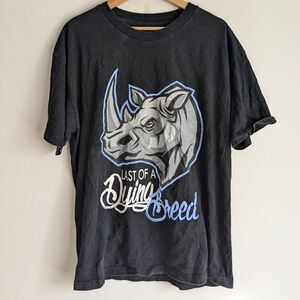 Last of A Dying Breed Rhino Graphic Tee Tshirt Men's Size XL